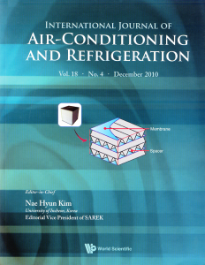مجله International Journal of Air-Conditioning and Refrigeration